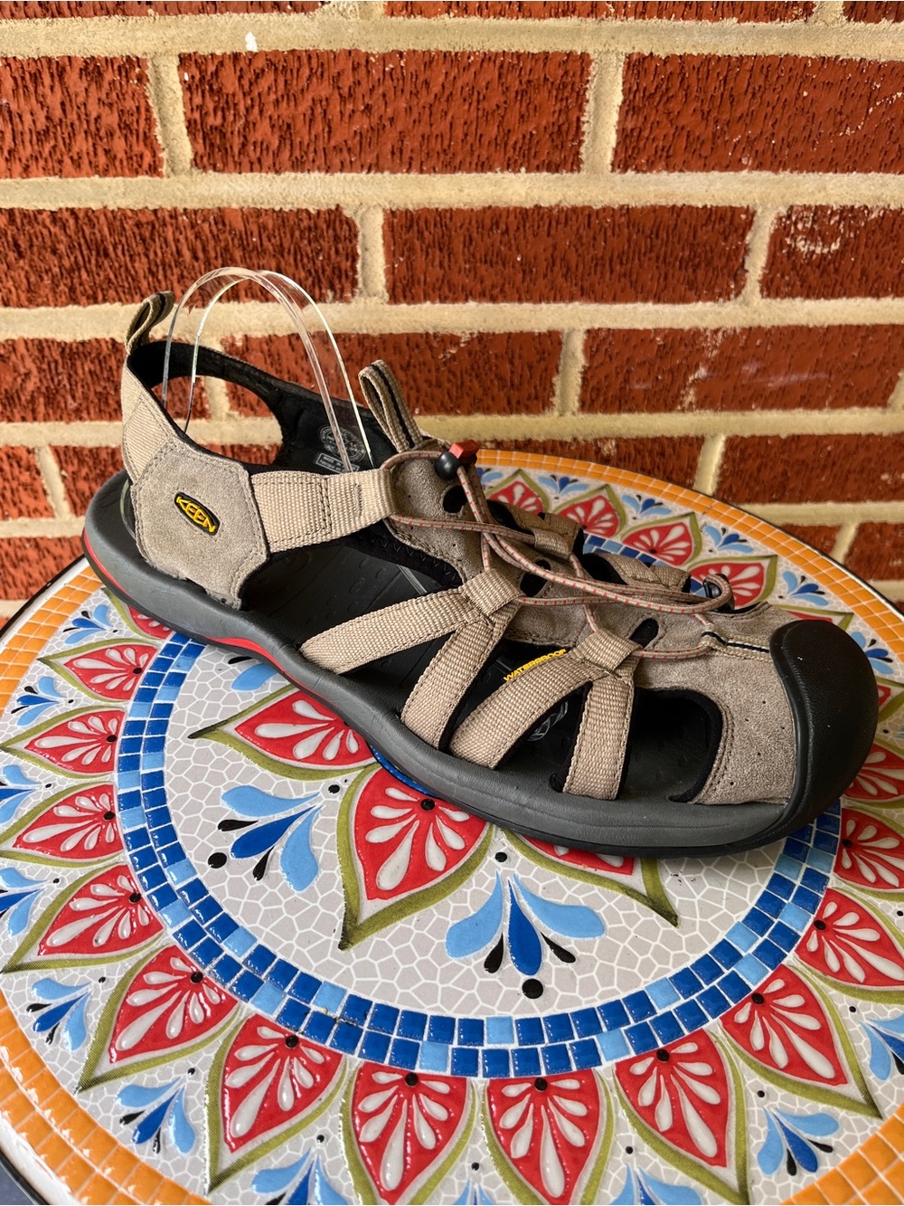 Keen Kanyon Hiking Water Sandals Mens 15 Beige Waterproof Leather 1010950